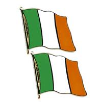 2x stuks broche/speldje/pin van vlag Ierland 20 mm -