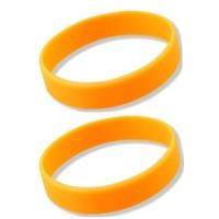 Set van 6x stuks siliconen armbandje neon oranje -