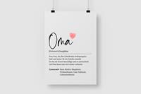 MyHappyMoments Oma Definition - Personalisiertes Poster