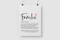 MyHappyMoments Familie Definition - Personalisiertes Poster