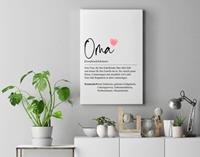 MyHappyMoments Oma Definition - Personalisierte Leinwand