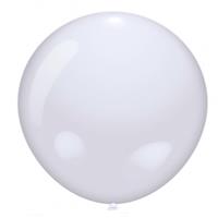 2x stuks mega ballonnen wit 90 cm diameter -