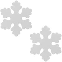Bellatio 2x Witte Decoratie Sneeuwvlok Van Foam 40 Cm - Hangdecoratie