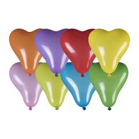 Xenos Ballonnen hart - multikleur - set van 20