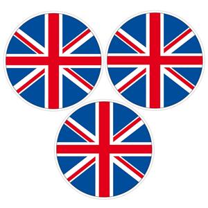 Bellatio Set van 3x stuks UK Great Britain vlag/Union Jack hangdecoratie 28 cm -