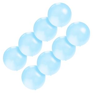 Set van 8x stuks groot formaat blauwe ballon met diameter 60 cm -