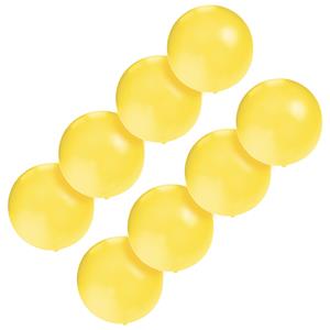 Set van 8x stuks groot formaat gele ballon met diameter 60 cm -