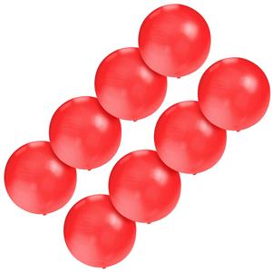 Set van 8x stuks groot formaat rode ballon met diameter 60 cm -