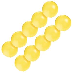 Set van 10x stuks groot formaat gele ballon met diameter 60 cm -