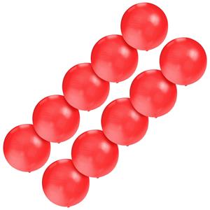 Set van 10x stuks groot formaat rode ballon met diameter 60 cm -