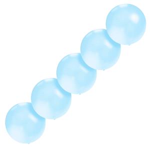Set van 5x stuks groot formaat blauwe ballon met diameter 60 cm -