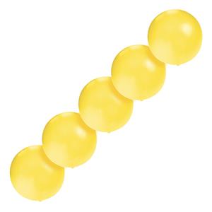 Set van 5x stuks groot formaat gele ballon met diameter 60 cm -