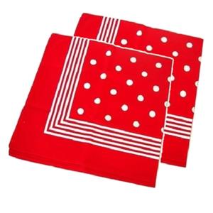 Trendoz 2x stuks rode boeren zakdoek verkleedkleding voor cowboys/boeren -