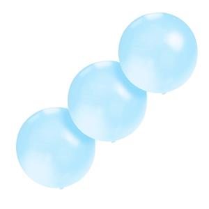 Set van 3x stuks groot formaat blauwe ballon met diameter 60 cm -