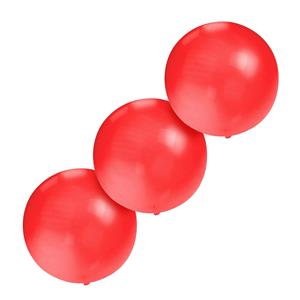 Set van 3x stuks groot formaat rode ballon met diameter 60 cm -