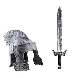Smiffys Ridder verkleed set helm en wapens zwaard 68 cm voor volwassenen