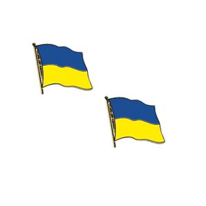 2x stuks pin broche/speldje vlag Oekraine 20 mm -
