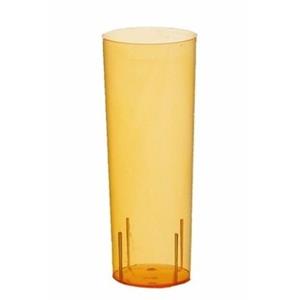 10x stuks kunststof oranje longdrink glazen - Herbruikbare drankjes glazen van plastic