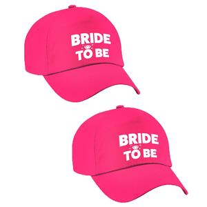 Bellatio 6x Roze vrijgezellenfeest petje Bride To Be dames -