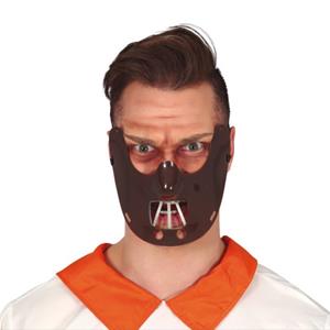 Halloween - Bruin Horror Verkleed Masker Hannibal Voor Volwassenen - Verkleedmaskers