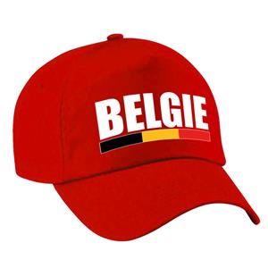 Bellatio Belgie landen pet/baseball cap rood volwassenen -
