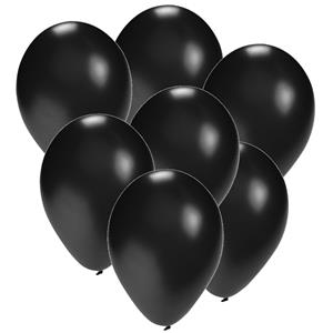 Bellatio zak van 50x stuks ballonnen zwart van 27 cm -