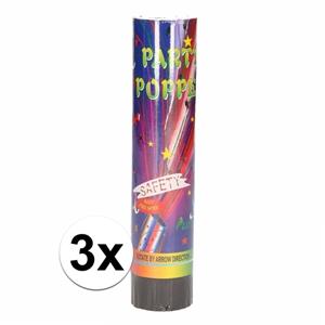3x Party popper confetti 20 cm -