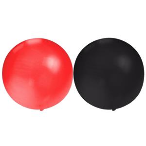 Bellatio 10x groot formaat ballonnen rood en zwart met diameter 60 cm -