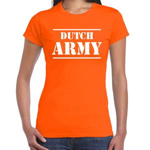 Bellatio Dutch army/Nederlands leger supporter/fan t-shirt oranje voor dames