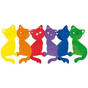 Bellatio Regenboog verjaardagsslinger katten/poezen 3 meter -
