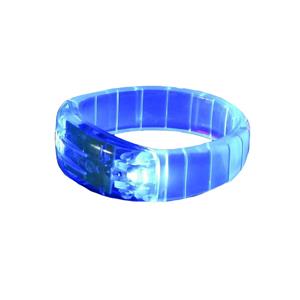 4x stuks blauwe armdanden met LED licht -