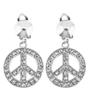 Widmann Toppers - Hippie Flower Power Sixties sieraden set oorbellen peace tekens -