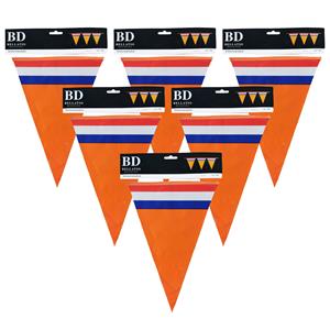 Bellatio Oranje Holland vlaggenlijnen - 6x stuks van 10 meter -