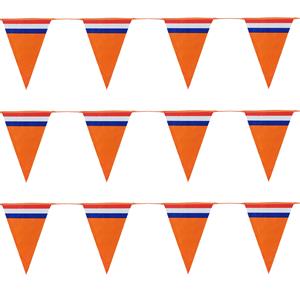 Bellatio Oranje Holland vlaggenlijnen - 3x stuks van 10 meter -