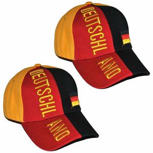 Funny Fashion Set van 2x stuks supporters baseballcap/pet Duitsland -