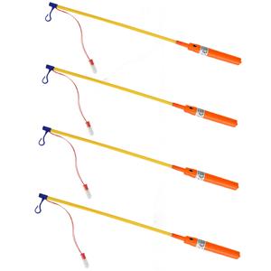 Tender Toys Lampionstokjes - 10x - oranje - met lichtje - 50 cm -