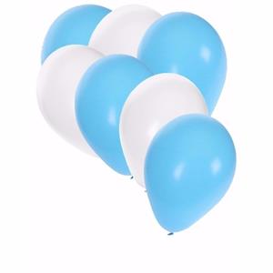Shoppartners Oktoberfest - Oktoberfest/Beieren thema kleuren ballonnen 30x stuks blauw/wit -