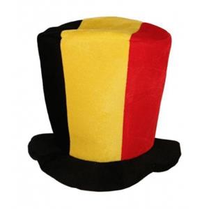Faram Party Hoge supporters feest hoed zwart geel rood - Vlag Belgie -