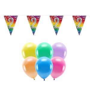 Boland Party 2e jaar verjaardag feest versieringen - Ballonnen en vlaggetjes -