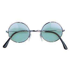 Widmann Hippie Flower Power Sixties ronde glazen zonnebril groen -