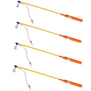 Tender Toys Lampionstokjes - 6x - oranje - met lichtje - 50 cm -