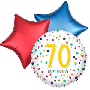 DeBallonnensite ballontoefje confetti 70ste verjaardag