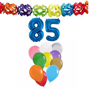 Faram Party Verjaardag versiering pakket 85 jaar - opblaascijfer/slinger/ballonnen -