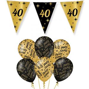 Paperdreams Verjaardag jaar versiering pakket zwart/goud en party-time -