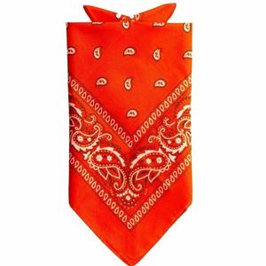 Partychimp Traditionele bandana - oranje - 52 x 55 cm -