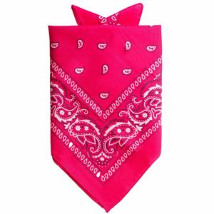 Partychimp Traditionele bandana - roze - 52 x 55 cm -