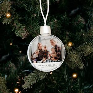 YourSurprise Weihnachtskugel mit Foto - Transparent (1 Kugel)