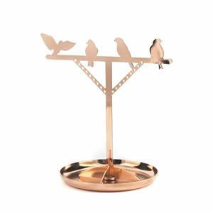 Kikkerland Bird Jewelry Stand - Koper