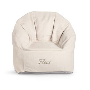 YourSurprise Kinderfauteuil met naam borduren - Beige