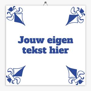 Tegeltje.nl Delfts Blauw tegeltje stoer